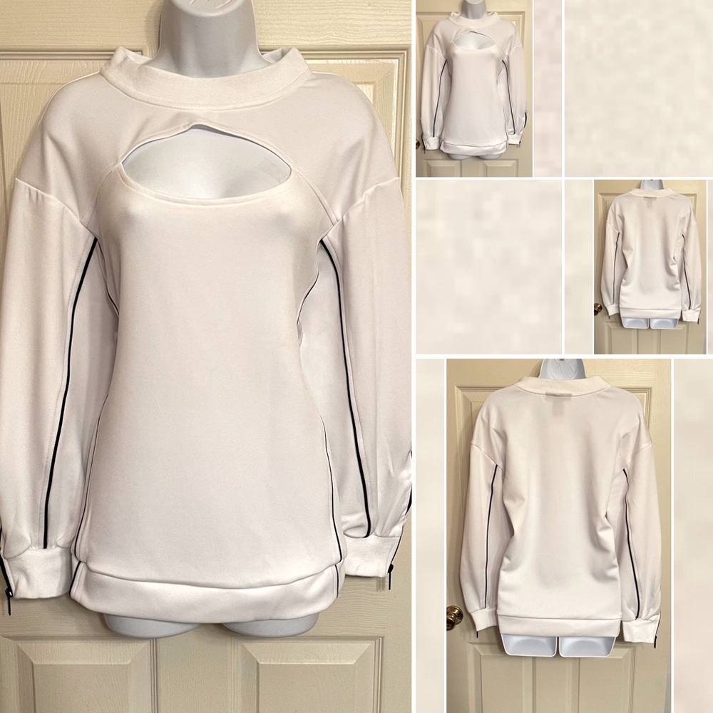 Cutout Zip Detail Style Top - Picture 12 of 12